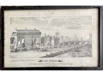 Joseph Tudor- The Custom House And Essex Bridge Print