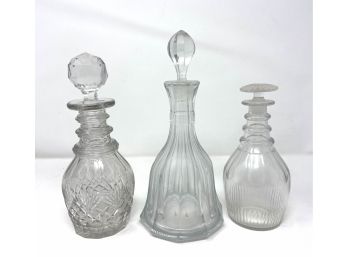 Three Vintage Decanters