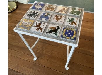 Whimsical Tile Accent Table