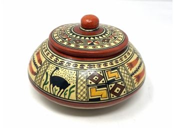 Tribal Painted Container