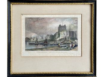 Carrickfergus Castle And Town, Ireland Vintage Print