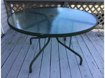 Outdoor Glass Patio Dining Table - 48D