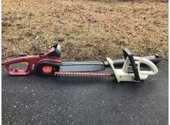 Electric Tools - Chicago Chainsaw And Ryobi Hedge Trimmer