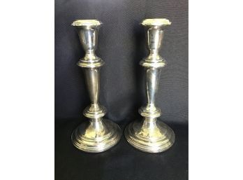 Sterling Silver Candlesticks - Empire ( 1 Of 2)