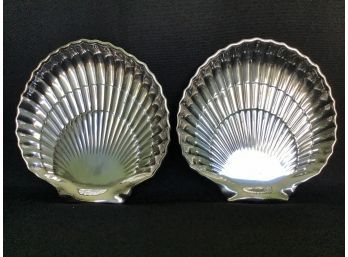 Sterling Silver - Pair Footed Shell Dishes - Gorham
