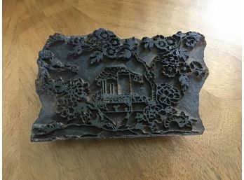Small Carved Wooden Panel From India