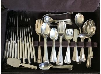 118 Pc Perry & Stone Silverware , Service For 12 Plus Extras, Serving Pieces, Most Pcs Are Monogrammed