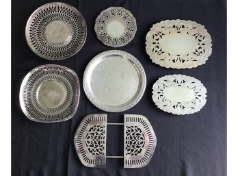 Silver Plated Trays And Trivets
