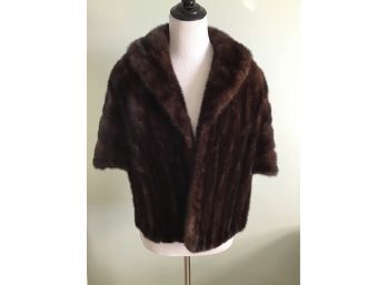 Dark Mink Stole By Great Lakes Mink Association, Fits Like A Small