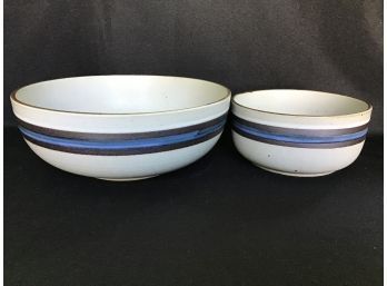 Hand Crafted Stoneware Horizon Bowls By Otagiri, Japan