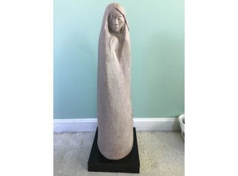 Freedom Spirit, MCM Austin Productions Modernist Sculpture Acoma Indian Series Woman With Child26H