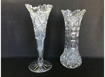 American Brilliant Period Crystal Vases
