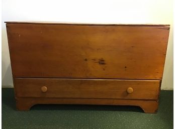 Antique 1800s American New England Pine Mule Chest