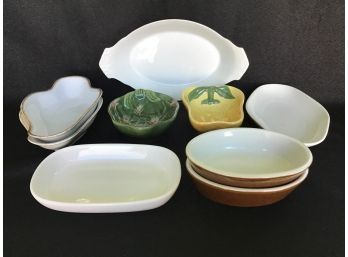 Variety Of Appetizer Dip Serving Dishes Including William Sonoma, Hall, Victorian Austria China, Plus