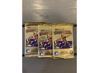 (3) Pack Lot Of 1991 O-pee-chee Premier  Baseball Cards