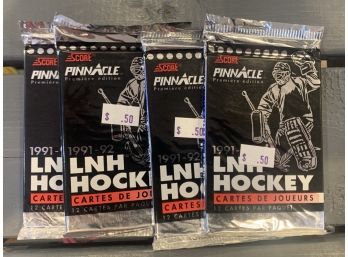 (4) Pack Lot Of Sealed 1991-92 Score Pinnacle Hockey