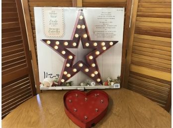 Lighted Star And Heart