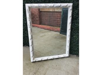 White Framed Ornate Mirror