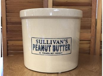 Pottery Barn “Sullivan’s Peanut Butter” Crock