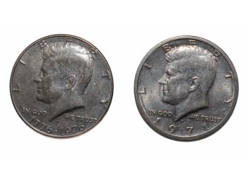 Kennedy 1776-1976 & 1971 Half Dollar Coins