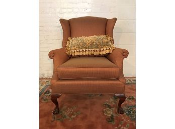 Wingback Chair With Throw Pillow - Bridgeport Pickup