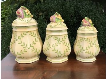 Three Yellow & Green Canisters - Wilton Pickup
