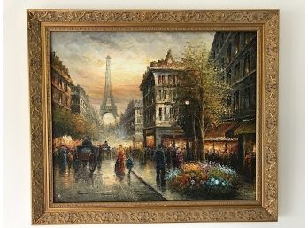 Framed Oil Painting Of Paris - Wilton Pickup