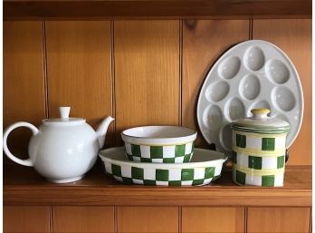 Assorted Green Yellow And White Ceramics And  Pottery - Bridgeport Pickup