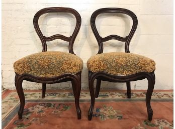 Pair Of Antique Balloon Back Chairs - Bridgeport Pickup