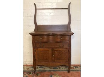 Antique Commode Wash Stand With Towel Bar - Bridgeport Pickup