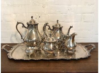 Vintage Silverplate Coffee And Tea Service With Tray - Bridgeport Pickup