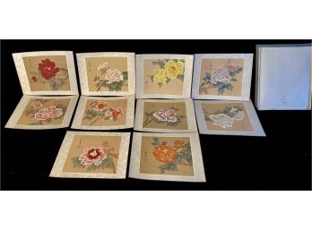 Box Of Ten Asian Floral Watercolors