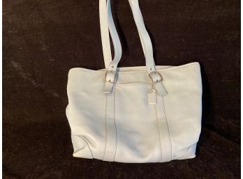 Coach Light Blue Leather Handbag