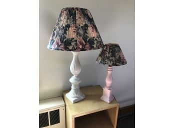 2 Lamps - White And Pink