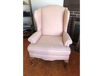 Pink Jacquard Accent Chair