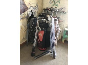 Collection Of Vintage Golf Clubs His & Hers