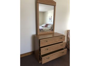 Modern Dresser With Attached Mirror