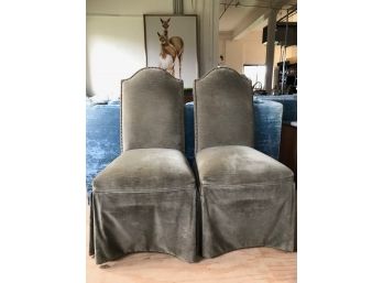 Custom Rivet Detail Side Chairs By DesignMaster Furniture