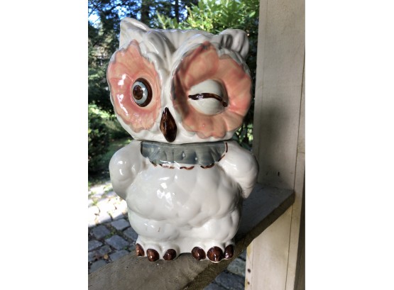Vintage Winking Owl 'USA' Cookie Jar