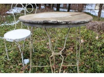 Vintage Ice Cream Parlor Table & Chair