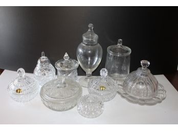 Cut Glass & Crystal Lidded  Vessels