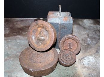 Vintage Cast Iron Scale Weights