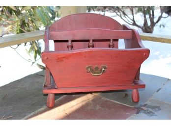 Adorable Distressed Red Magazine Holder