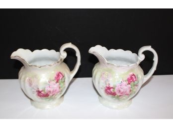 Pair Of Porcelain Mini Pitchers From Germany