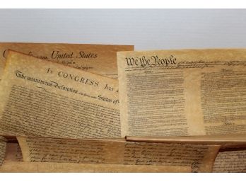 Historic Document Copies On Parchment Paper