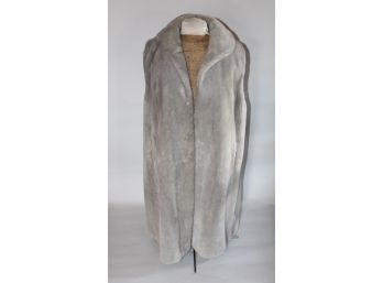 Vintage 'The Empress'by Ollegro Grey Faux  Long Vest