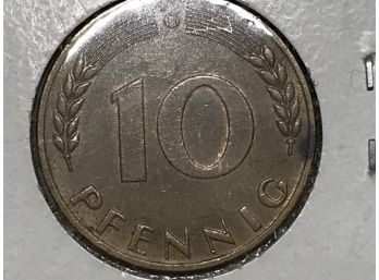 1950-G Germany 10 Pfennig