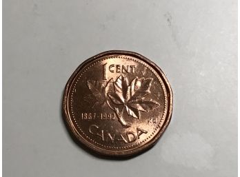1 Cent Canadian Penny 1867 - 1992 Rare Coin Collectable Maple Leaf RED
