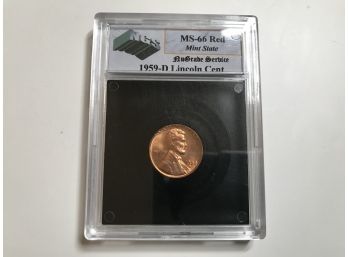 1959-D Lincoln Memorial Cent Graded MS66 RED