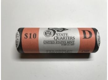 US MINT ROLL OF OREGON STATE 2005 STATE QUARTERS NEVER OPENED $10 Roll